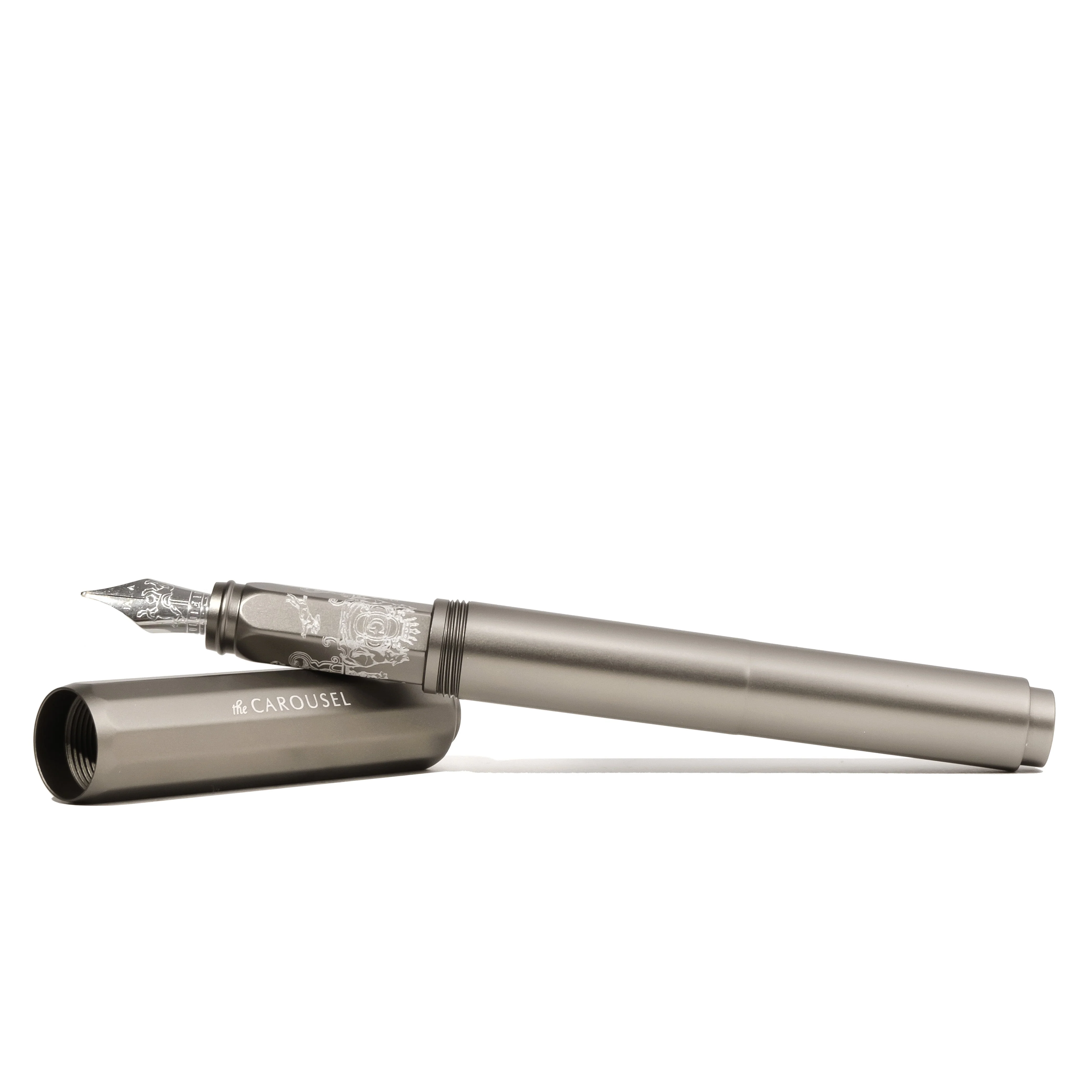 Aluminum Carousel Fountain Pen - Highland Smoke - Image 3