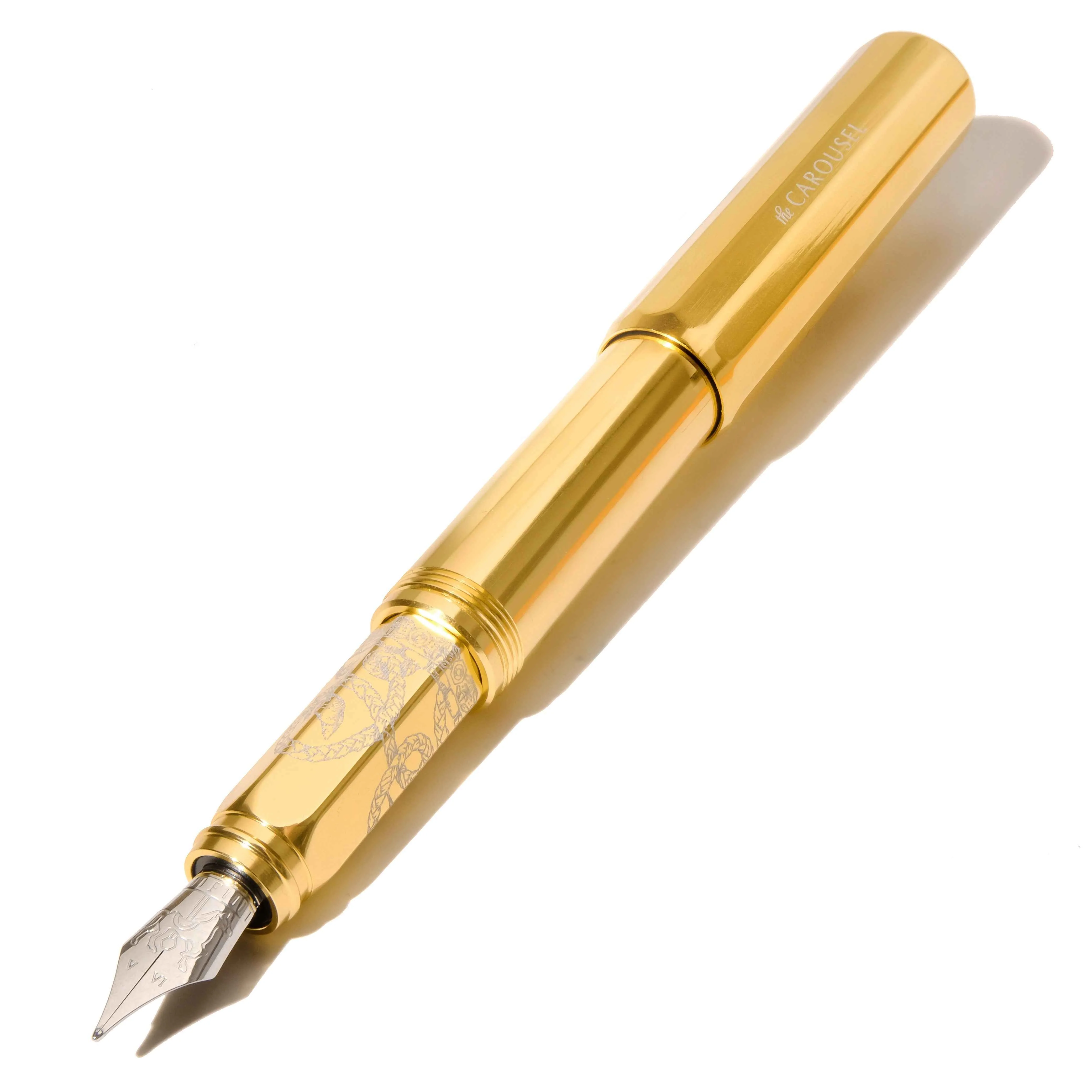 Aluminum Carousel Fountain Pen - Plaited Gold Tress - Image 4