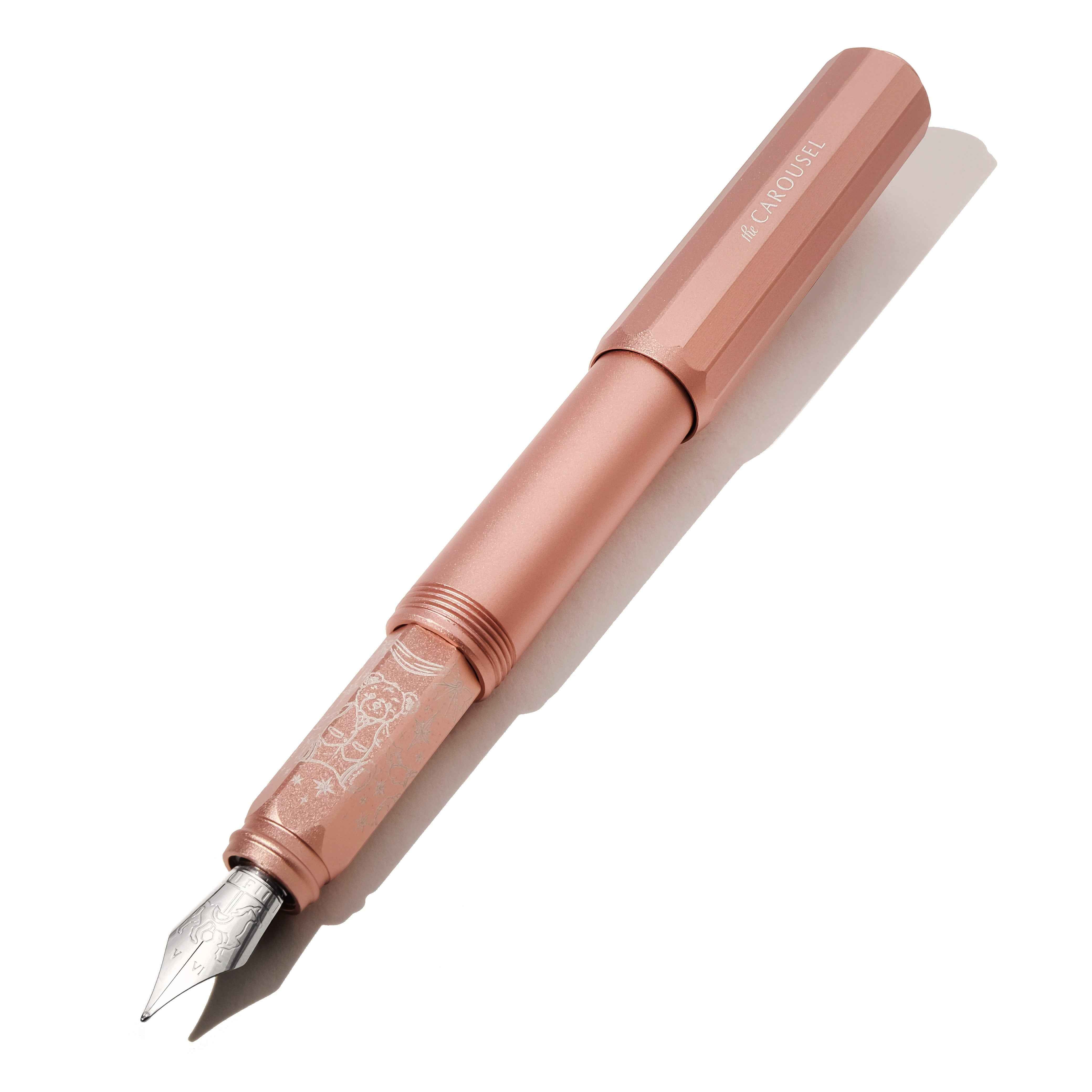 Aluminum Carousel Fountain Pen - Rose Petal Plush - Image 3