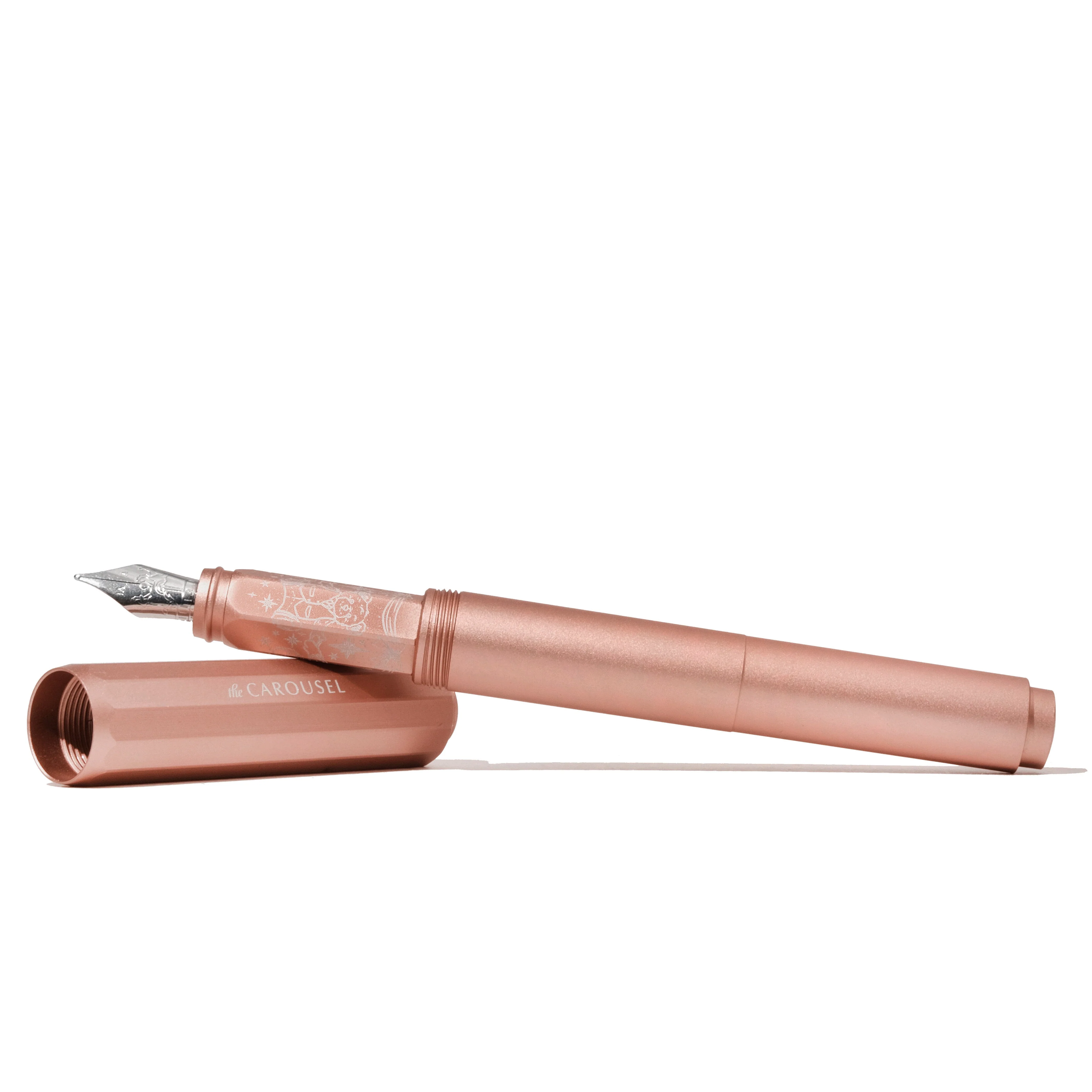Aluminum Carousel Fountain Pen - Rose Petal Plush - Image 4
