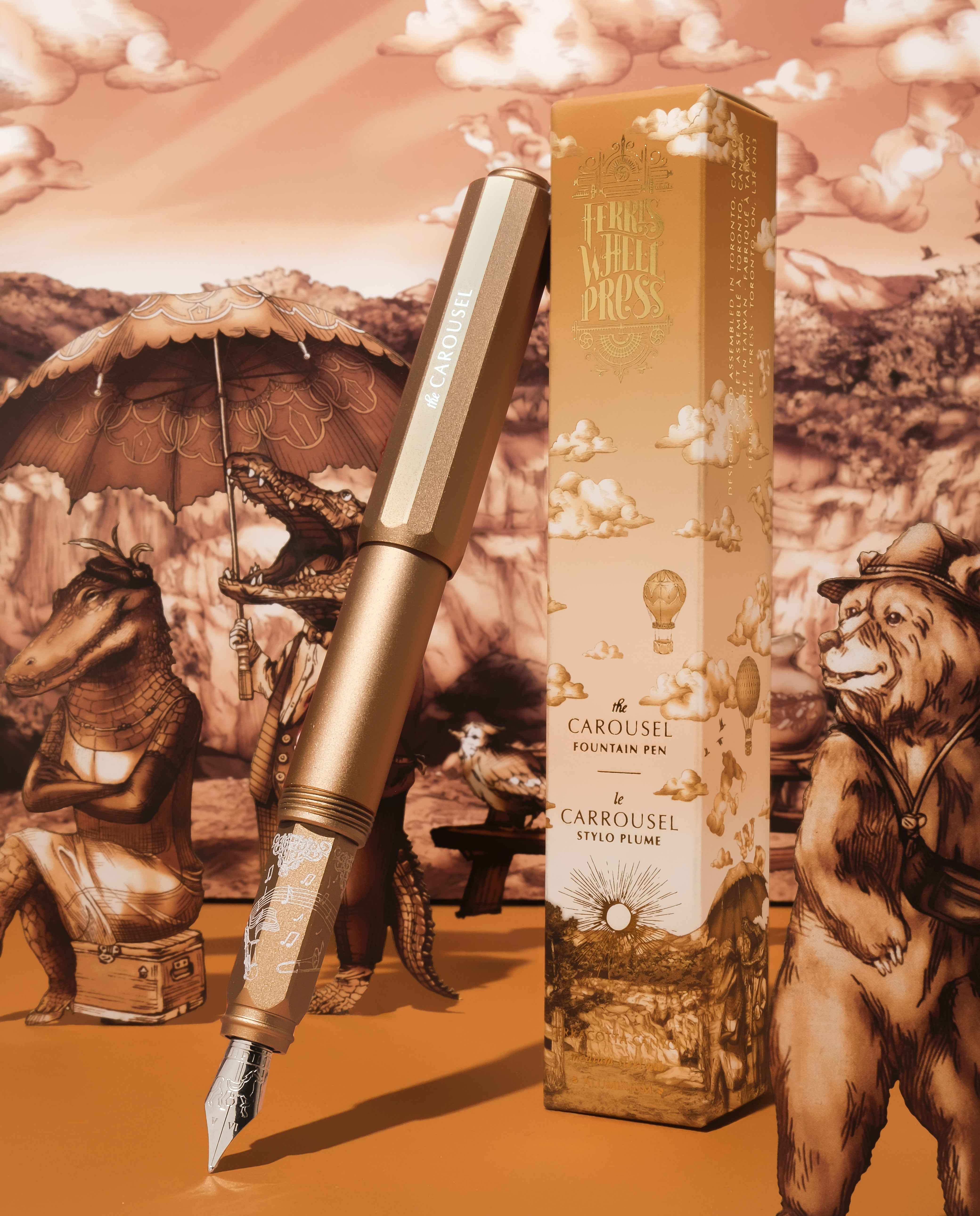 Aluminum Carousel Fountain Pen - Terracotta Canyon - Image 6