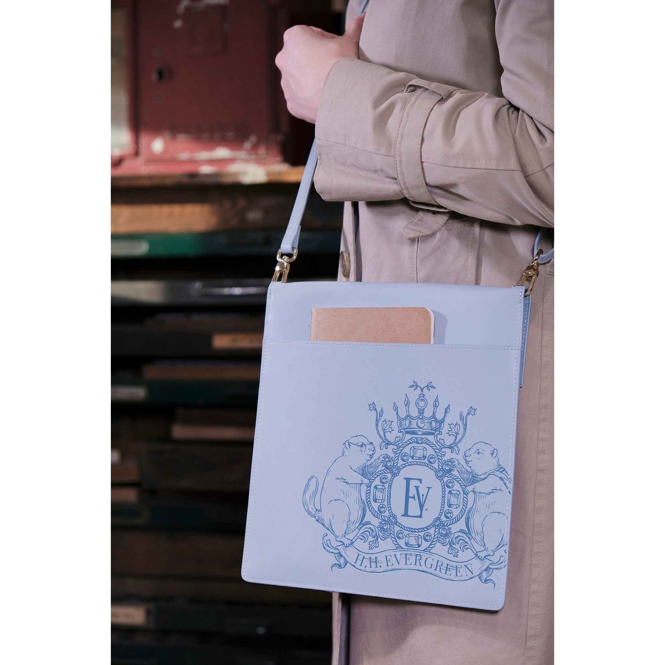 Leather Stationery Collection - The Pendant Folio A5 / Light Blue - Image 3