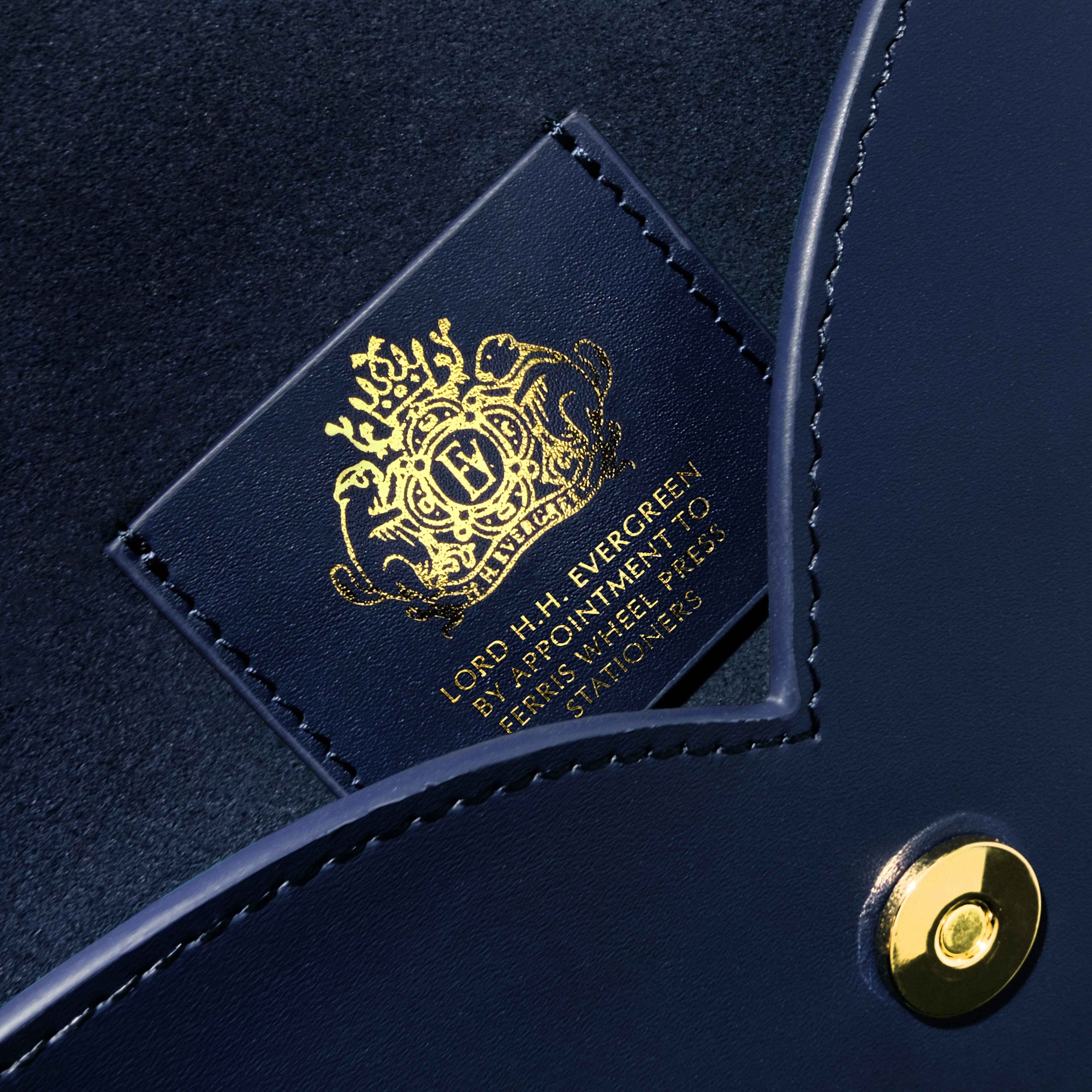 Leather Stationery Collection - The Pendant Folio A5 / Navy - Image 12