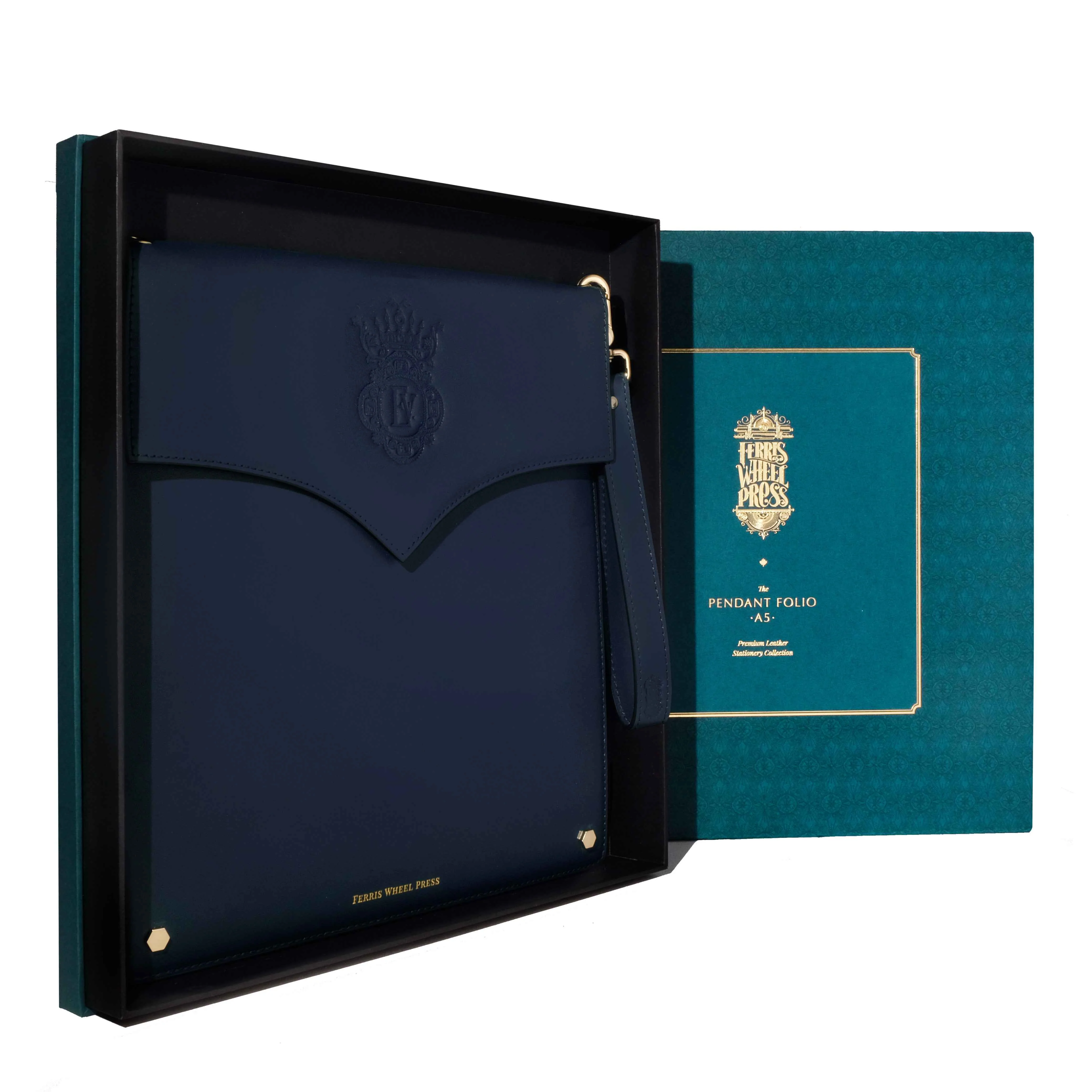 Leather Stationery Collection - The Pendant Folio A5 / Navy - Image 16