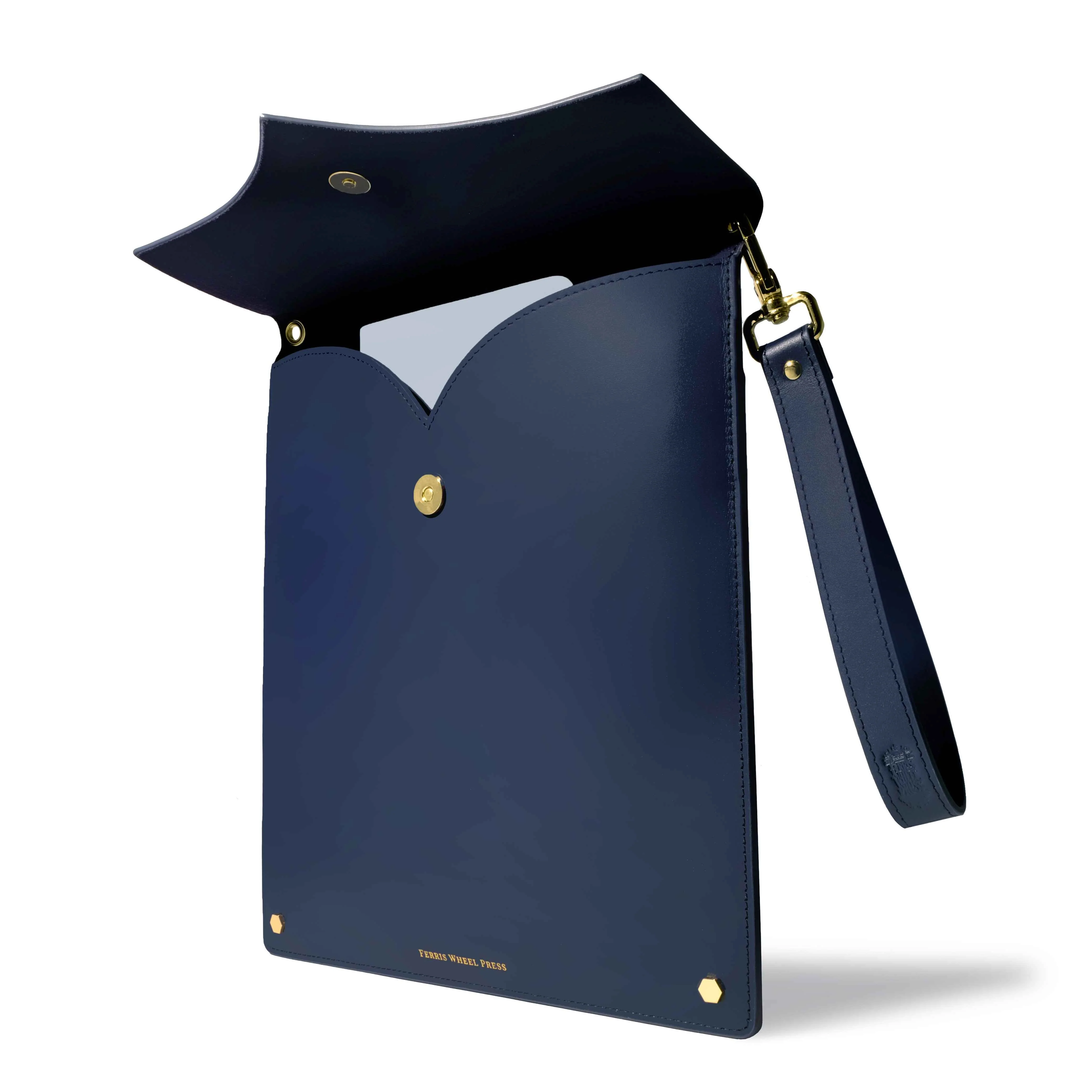 Leather Stationery Collection - The Pendant Folio A5 / Navy - Image 6