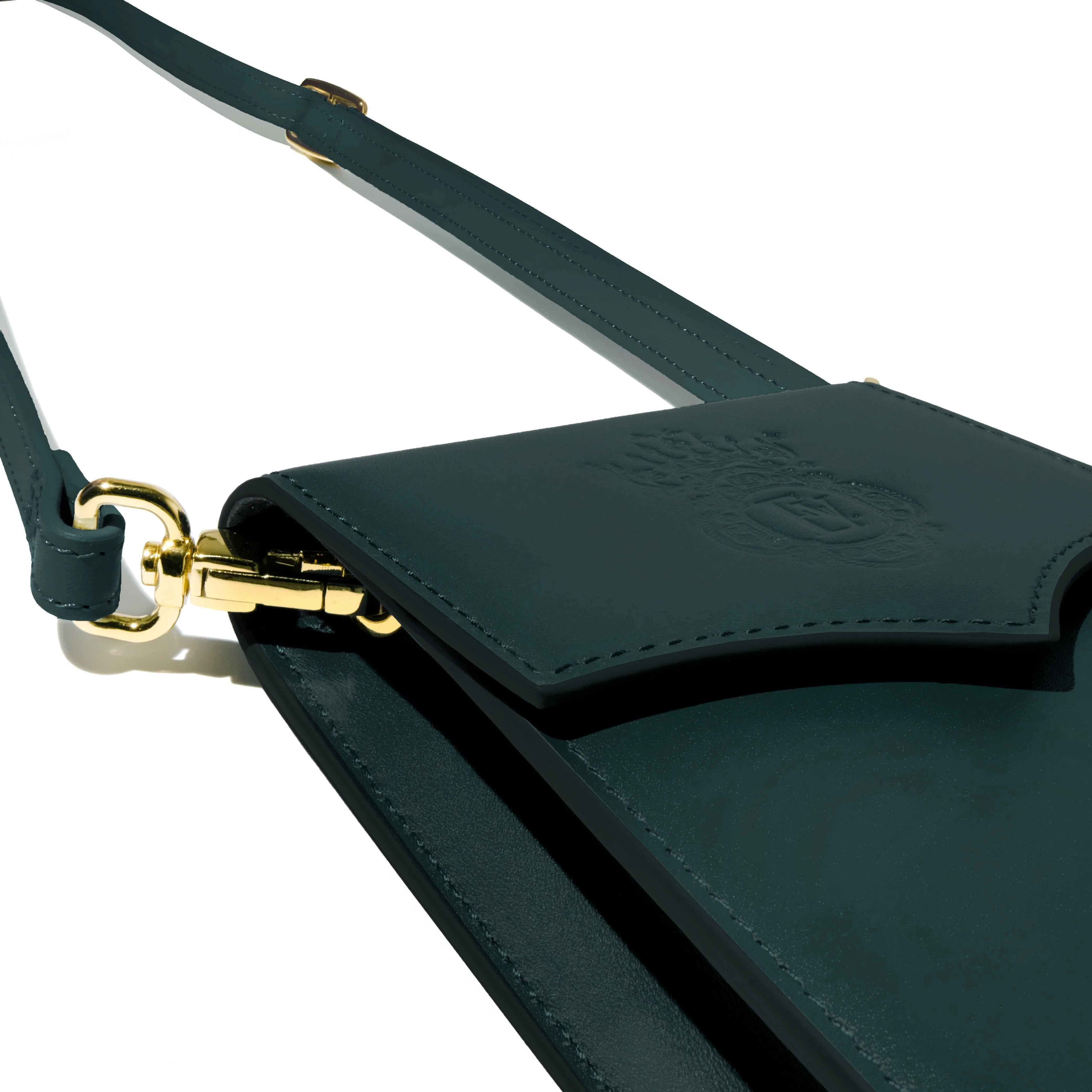 Leather Stationery Collection - The Pendant Purse / Deep Teal - Image 7