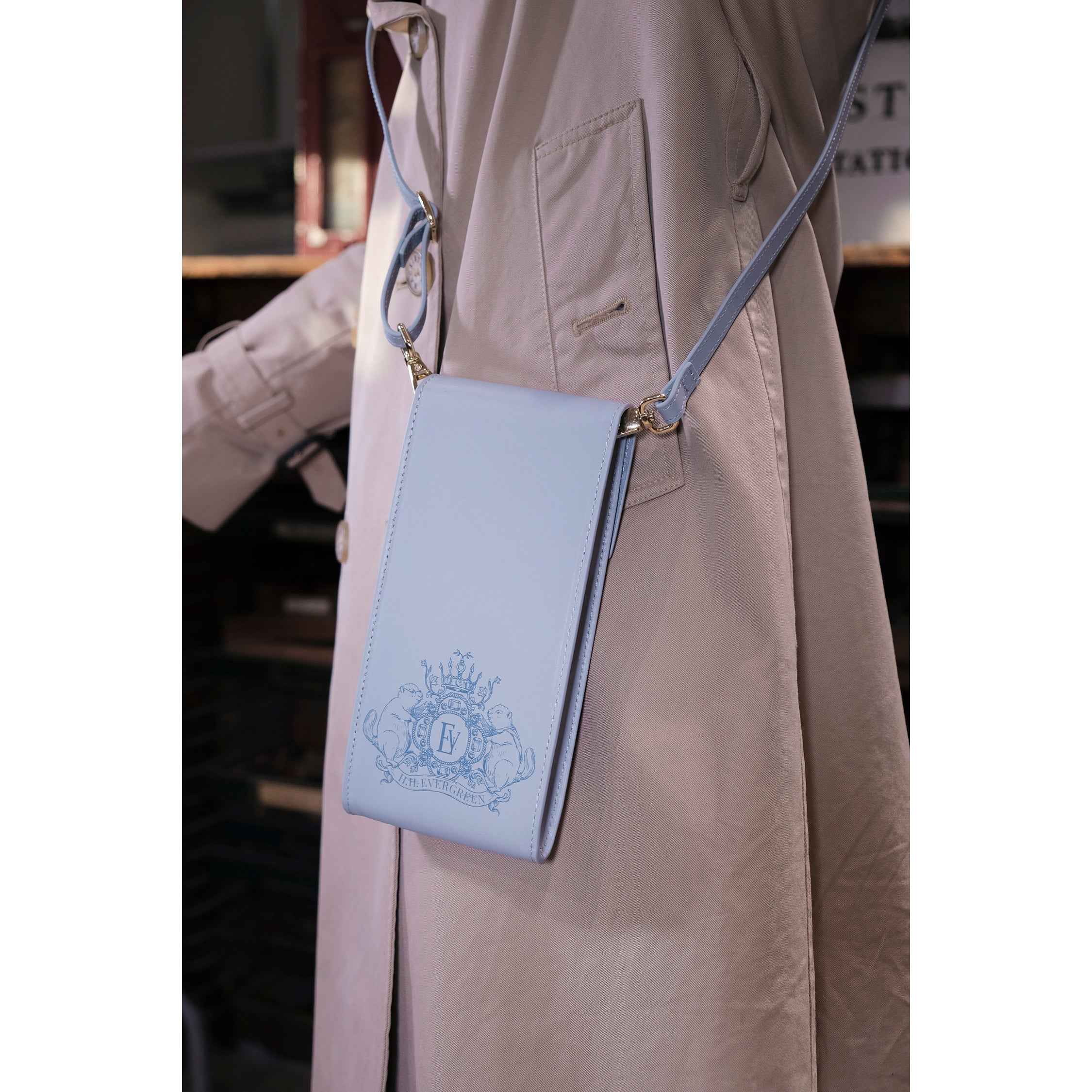 Leather Stationery Collection - The Pendant Purse / Light Blue - Image 3
