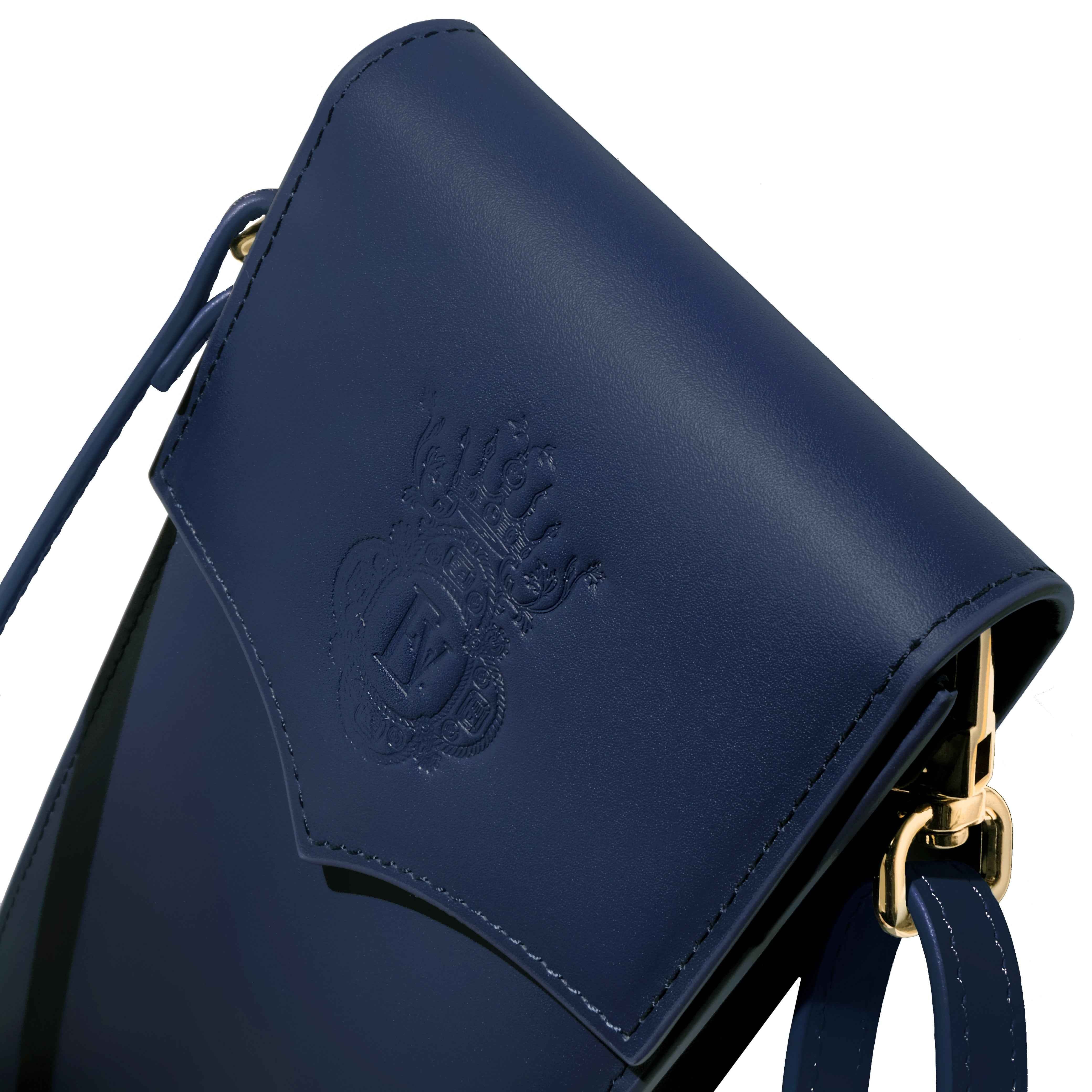 Leather Stationery Collection - The Pendant Purse / Navy - Image 5