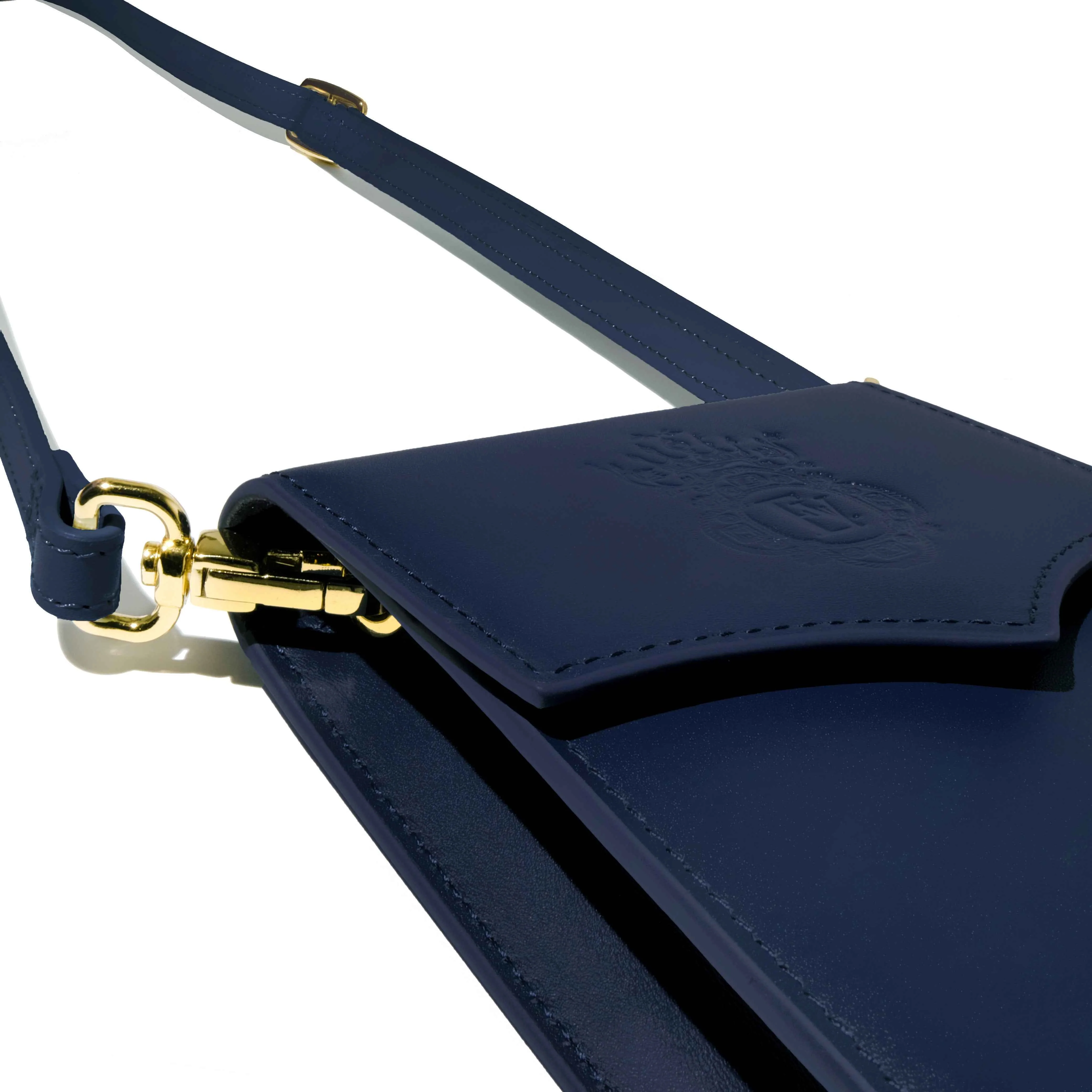 Leather Stationery Collection - The Pendant Purse / Navy - Image 6