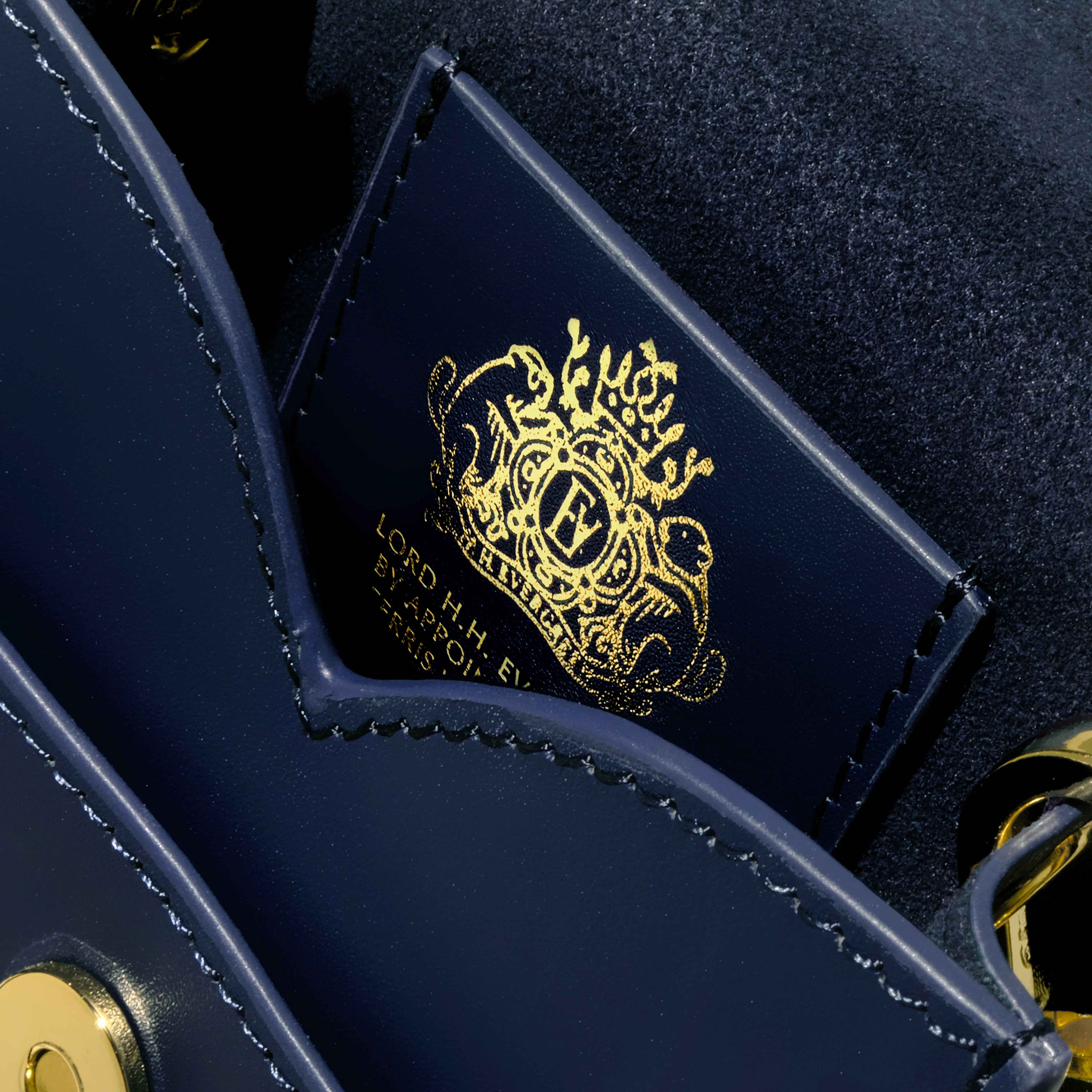 Leather Stationery Collection - The Pendant Purse / Navy - Image 8